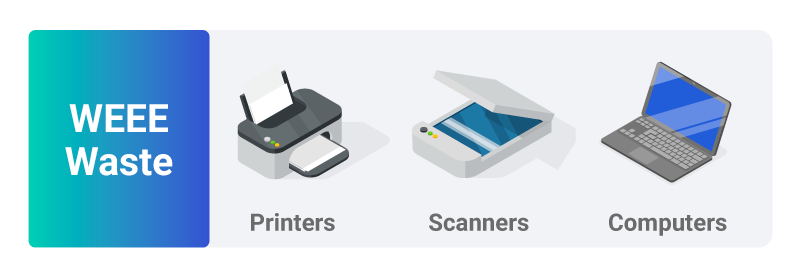 Image showing examples of office WEEE waste